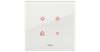 VIMAR TACTIL НАКЛАДКА ДЛЯ 2 МОДУЛЕЙ, TACTIL, БЕЛЫЙ БРИЛЛИАНТ