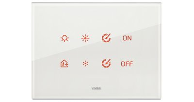 VIMAR TACTIL НАКЛАДКА ДЛЯ 4 МОДУЛЕЙ, TACTIL, БЕЛЫЙ БРИЛЛИАНТ