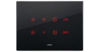 VIMAR TACTIL НАКЛАДКА ДЛЯ 4 МОДУЛЕЙ, TACTIL, ЧЕРНЫЙ БРИЛЛИАНТ
