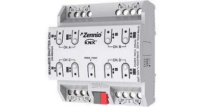 Zennio MAXinBOX SHUTTER 4CH Актуатор жалюзи на 4 каналов.
