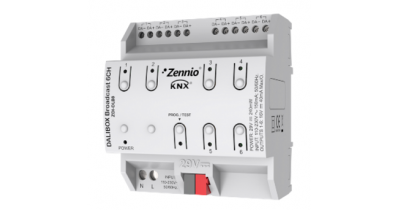 Zennio DALIBOX BROADCAST 4CH KNX интерфейс для управления DALI на 4/6 каналов.