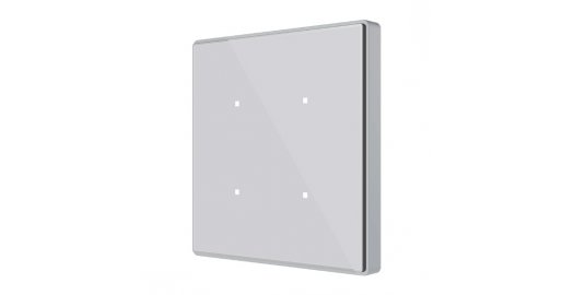 Емкостный выключатель Square TMD 4 с 4 многофункциональными кнопками, Серебро