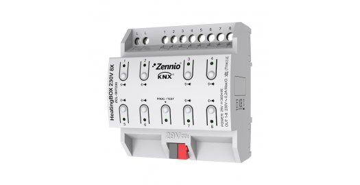 Zennio HeatingBOX 230Vv 8X Актуатор для водяных климатических систем.